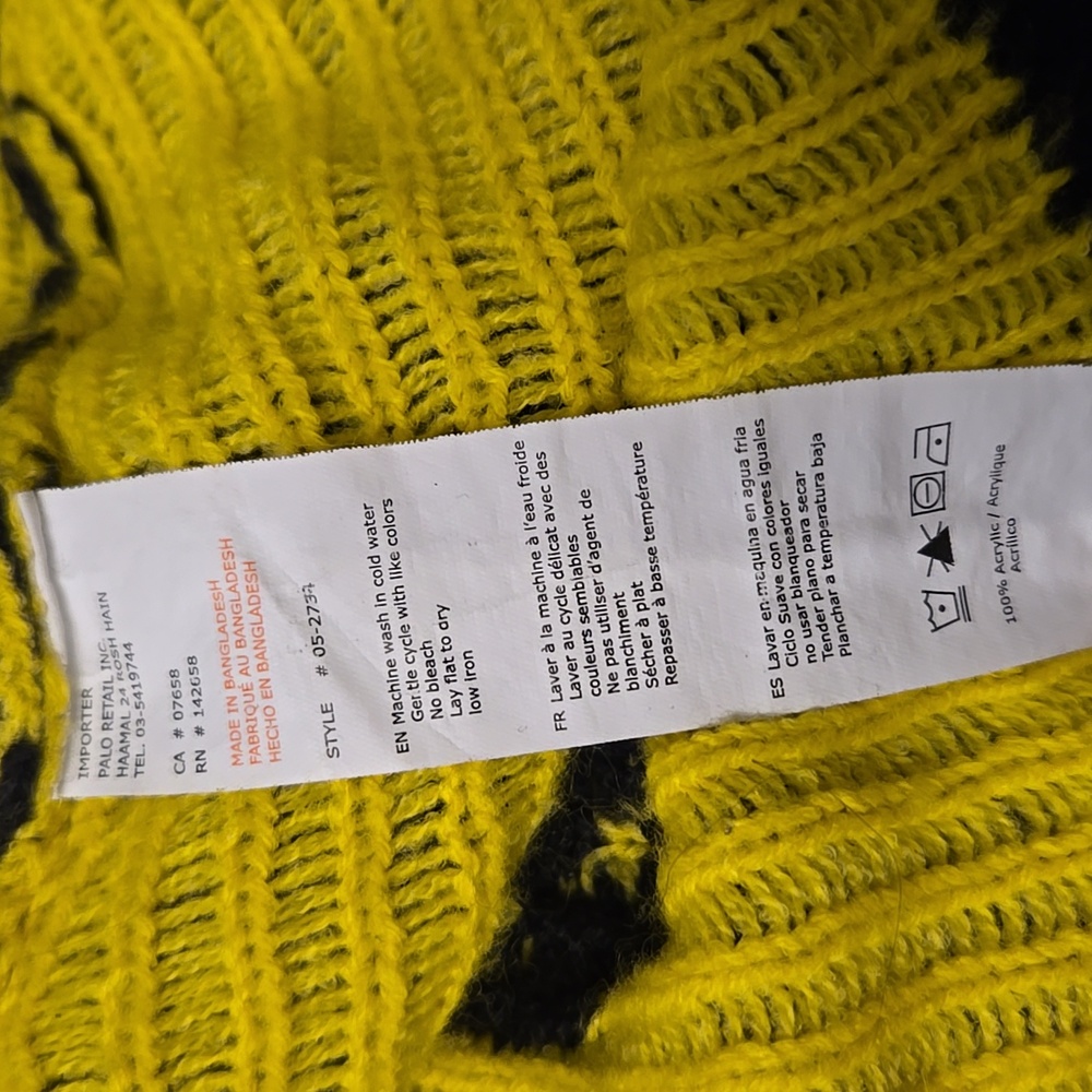 Streetwear Society Black Sweater with Yellow Smiley Faces - Picture 9 of 10